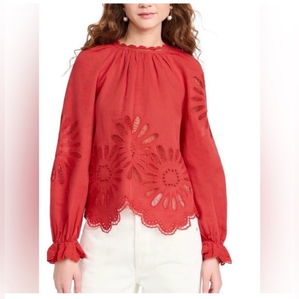 Ulla Johnson Louisa Blouse Size 6 in Poppy